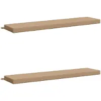 vidaXL Bankkussens SOEST 2 st 100% Polyester Zand 180 x 40 x 8 cm