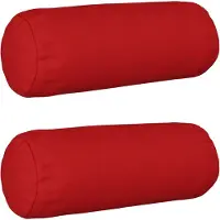 vidaXL - Kussensloop - 2 - st - HEERLEN - Rood - Ø - 15 - x - 40 - cm - Stof