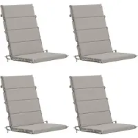 vidaXL Kussen voor stoel met hoge rug GEMERT 4 st 100% Polyester Grijs