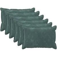 vidaXL Kussen met kussen HOUTEN 6 st Zee blauw Microfiber Fleece