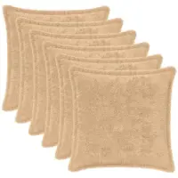 vidaXL Kussensloop 6 st HOUTEN Crèmekleurig 50 x 50 cm