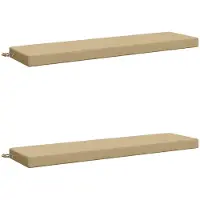 vidaXL Bankkussens SOEST 2 st 100% Polyester Beige 150 x 40 x 8 cm