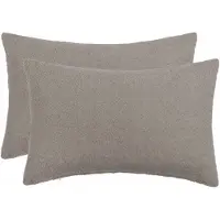 vidaXL Kussensloop 2 st HEERLEN Lichtgrijs 30 x 50 cm Bouclé