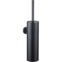 FortiFura Calvi toiletborstelhouder - gesloten model - wand - rond - mat zwart SW1111541