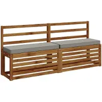 vidaXL 1-delig Bankkussen VUGHT 100% Polyester Grijs 80 x 30 x 5 cm