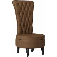 vidaXL Slipperstoel Bruin 56,5 x 70 x 110 cm Kunst Suède Leer