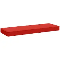 vidaXL 1-delig Bankkussen VUGHT 100% Polyester Rood 80 x 30 x 5 cm