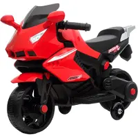 AIYAPLAY Electric Ride-on Motorcycle-Kunststof, Staal-75L x 36B x 49H cm-Rood