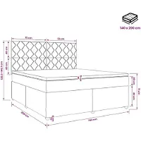 vidaXL Boxspringbed met matras met hoofdeinde Zwart 140 x 200 cm Stof