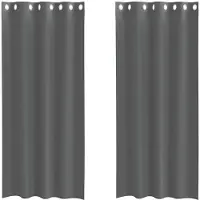 vidaXL Gordijnen voile met doorvoertules 2 st 140x225 cm donkergrijs