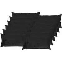 vidaXL Kussensloop 12 st HEERLEN Zwart 40 x 80 cm Flanel