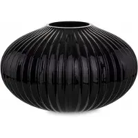 Artpol Glazen Vaas Burano Zwart 16x24x24 cm