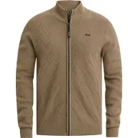 Vanguard Gebreid vest 'Bonded cotton cardigan with allover textured pattern' wit