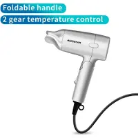 Aigostar reishanddroger, opvouwbaar, 1200W, compact, zilver/grijs
