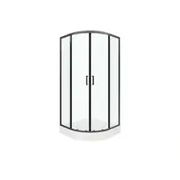 SHOWER DESIGN Hoekdouchewand SIDOA met douchebak SIDOA - L80 x B80 x H192