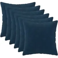 vidaXL Kussensloop 6 st HEERLEN Blauw 50 x 50 cm Microfiber Fleece