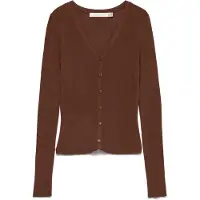 Vero Moda Gebreid vest 'VMEyma' chocoladebruin