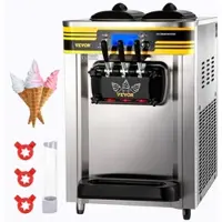 Vevor Commerciële Softijsmachine 22-30 l/u Professionele ijsmachine met LCD-display