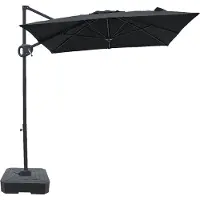 Axi Luma Zweefparasol 200x300 cm incl vulbare parasolvoet Antraciet/grijs – Complete set
