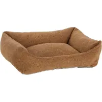 Flamingo kattenbed, rechthoekig, okerkleurig, afmetingen: 65 x 50 x 20 cm