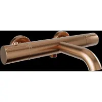 Blaufoss Round 2.0 opbouw thermostatische badkraan Brushed Rosegold