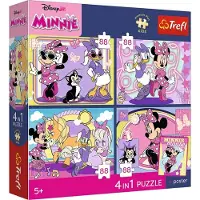 Trefl Puzzel 4-in-1 Disney Minnie met een verzamelposter, afmetingen 285x205 mm