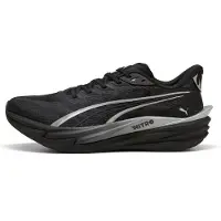 Puma Deviate NITRO 4 Brightstride hardloopschoenen voor Heren, Zwart/Zilver, Maat 44,5