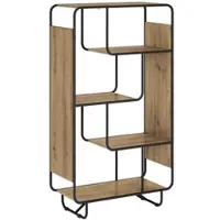 vidaXL Highboard Artisanaal eiken 80 x 37.5 x 144 cm Bewerkt hout