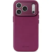 Decoded Leather Backcover MagSafe voor de Apple iPhone 18 Pro / 17 Pro - Aubergine