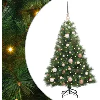 vidaXL Kunstkerstboom met 150 LED met standaard Groen 120 cm PE en PVC