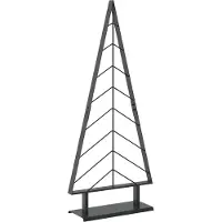 vidaXL Metalen kerstboom met standaard KUOPIO 125 cm Staal Zwart