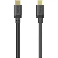 Hama 00202008 USB-C-kabel USB 3.2 Gen1 USB-C stekker 0.75 m Zwart Vergulde steekcontacten