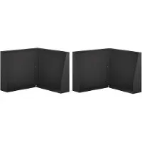 vidaXL Steunmuur, 2 stuks, 50 x 50 x 30 cm, staal, zwart