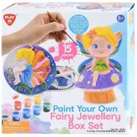 Playgo Sieradendoosje om te beschilderen, sprookjes knutselset, 8-delig