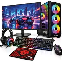 GMR X-Control Gaming PC Set - 24 inch Full HD - AMD Ryzen 3 3200G - Radeon Vega 8 - 16GB RAM - 512GB SSD - WiFi - Windows 11 Pro
