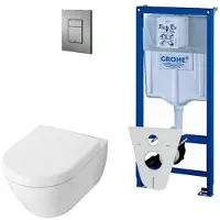 Villeroy & Boch Subway 2.0 DirectFlush Toiletset - softclose grohe reservoir bedieningsplaat matchroom - glans wit 0720002/0729205/0124060/ga26028/