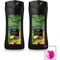 Axe 2 x - Douchegel - Wild - 400 ml - Bulkverpakking - Douchegel - Douchemop - Frisheid