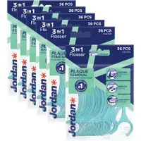 Jordan 3 in 1 - 36 st - Flosser - Voordeelverpakking 6 stuks