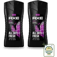 Axe 2 x - 3-in-1 Douchegel - Excite - Lichaam, Gezicht & Haar - Verleidelijke Geur - 250 ml - Wasstrips - Douchegel Mannen - Douchegel Gezicht - Douchegel Haar - Douchegel Excite - Douchegel 3 In 1