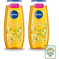Nivea 2 x – Douchegel – Exotic Feeling – 250 ml - Wasstrips - Douchegel - Tropische Geur - Mild Reinigen - Huid Verzorgen - Fris Huidgevoel