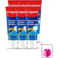 Colgate 6 x - Carries Protection - Met Calcium - Tandpasta - 75ml - Bulkverpakking - Tandpasta tegen gaatjes - Douchemop - Tandbederf bescherming