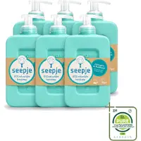 Seepje 6 x - Handzeep - Eucalyptus met Rozemarijn - 300 ml - Antiseptische Geur - Grootverpakking - Vaatwasstrips - Handzeep - Eucalyptus - Rozemarijn - Natuurlijke Handzeep - Antiseptische Handzeep