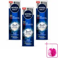 Nivea 3 x MEN Anti-Age 2-in-1 Power Hydraterende Crème voor het gezicht, SPF 30 - 50 ml - Voordeelverpakking - 3 stuks