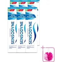 Sensodyne 6 x – Tandpasta – Extra Fresh Gel – 75 ml - Bulkverpakking - Gevoelige tanden - Douchemop - Mondgevoel