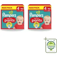 Pampers 2 x – Luierbroekjes – Baby Dry Pants Maat 4 – 90 Luiers - Grootverpakking - Vaatwasstrips - Baby Luier - Luierbroek - Droge Luier - Luier Voor Baby - Luier Voor Kind