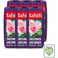Tahiti 6 x - Douchegel - Orchidee - 100% Vegan - 300 ml - Grootverpakking - Vaatwasstrips - Douchegel Orchidee - Orchidee Geur - Hydraterende Douchegel - Verzorgende Douchegel - Bloemige Geur