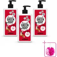 Marcel's Green Soap 3 x - Handzeep Argan & Oudh - Plantaardig & duurzaam - 500 ml - Bulkverpakking - Handzeep - Douchemop - Natuurlijke handzeep