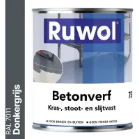 Ruwol Betonverf Donkergrijs (RAL 7011) 750 ml