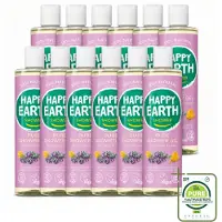 Happy Earth 12 x – Douchegel – 100% Natuurlijk Lavender Ylang – 300 ml - Grootverpakking - Vaatwasstrips - Douche Gel - Natuurlijke Douche - Lavendel Douche - Ylang-ylang Douche - Vegan Douche