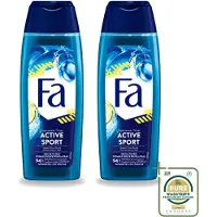 Fa Pflege 2 x Men - Douchegel - Active Sport - Verfrissend - Green Citrus - 250 ml - Wasstrips - 48 Uur Bescherming - Sportieve Deodorant - Verfrissende Geur - Actieve Dag - Zweet En Geuren
